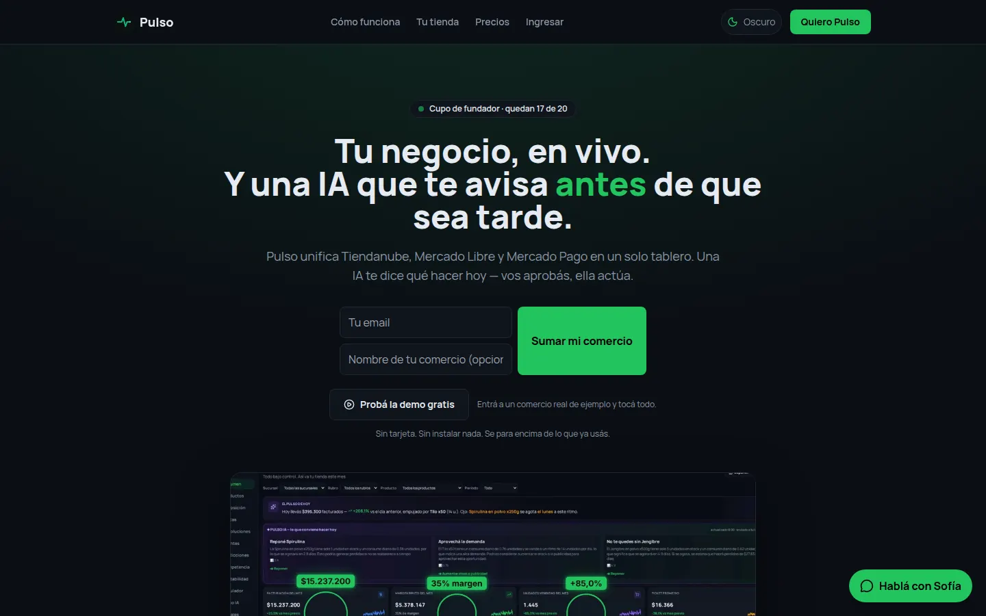 Pulso — tu negocio en vivo